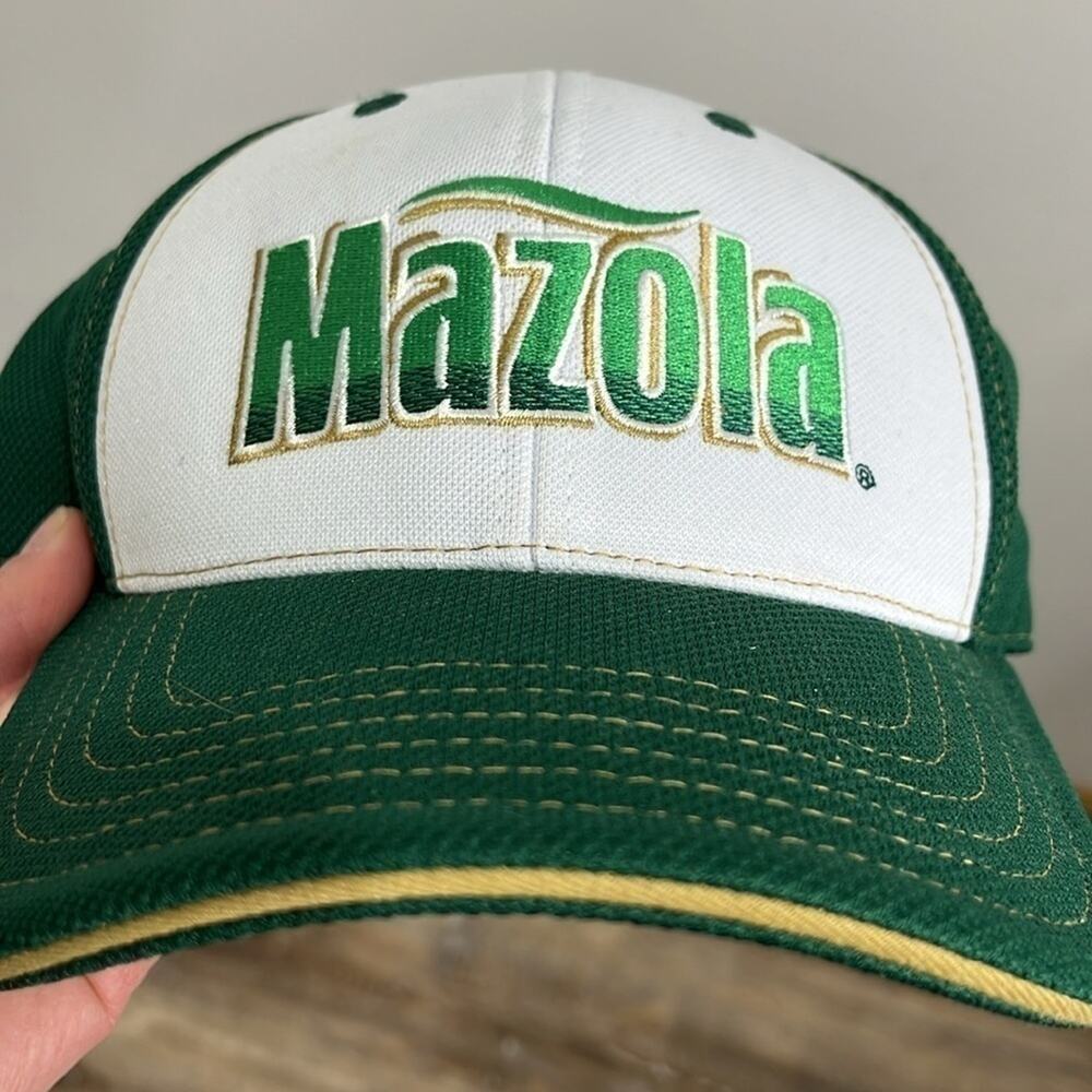 Mazola NASCAR Hat Roush Fenway Racing Trucker Baseball Hat Green White Adjust